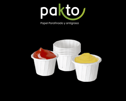 Copas de papel para salsa color blanco para restaurantes y asaderos