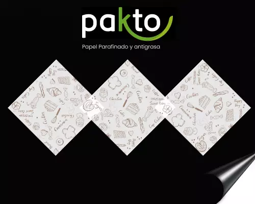 Papel parafinado genérico de repostería en hojas o láminas