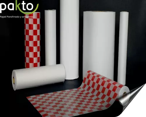 Papel parafinado en rollos blanco, de cuadros y personalizado