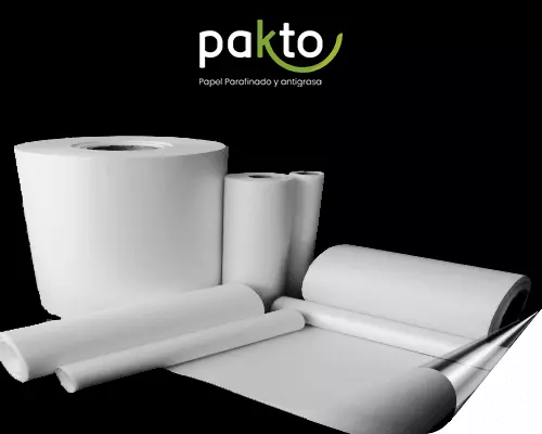 Rollos de papel parafinado blanco